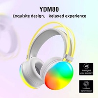 Headset Gaming JSGaming Paket Esports Desain Lampu RGB Headphone dengan MIC untuk Gamer PC Nirkabel