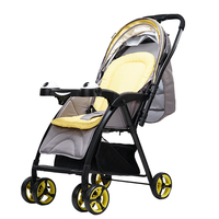 Poussette de bébé en alliage d'aluminium, poussette légère, facile à plier, Design à la mode