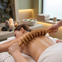 Bâton de massage en bois de lotus naturel, masseur corporel pour tissus profonds, outil de récupération musculaire pour le dos, les jambes, les pieds, SPA, thérapie de bien-être