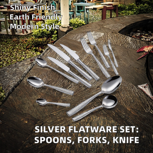 Offre Spéciale : Ensemble de Couverts Argentés Économiques pour Restaurant – Cuillères, Fourchettes et Couteaux en Acier Inoxydable Poli Miroir pour Mariages et Événements - Product Image 2