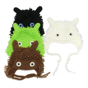 HZM-25559 Mùa Đông <span class=keywords><strong>Earflap</strong></span> Beanie Độc Đáo <span class=keywords><strong>Hat</strong></span> Acrylic <span class=keywords><strong>Handmade</strong></span> Crochet Phim Hoạt Hình Mũ Với Tùy Chỉnh Thiết Kế - Product Image 6