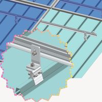 Art Sign |   Collier de fixation solaire non pénétrant pour toiture à joint debout avec support en L, colliers de fixation en aluminium étanches pour toiture métallique