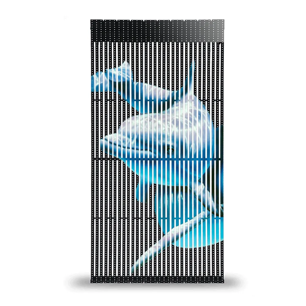 P3.9-7.8 transparent led display film screen P10 glass window transparent led display P15 transparent led curtain