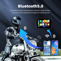 Écran GPS étanche IP67 de 5 pouces, enregistreur de navigation, nouveau système sans fil CarPlay Android Auto pour motos