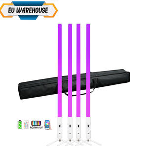 Éclairage <span class=keywords><strong>Tube</strong></span> <span class=keywords><strong>LED</strong></span> 360 Pixels DMX Sans Fil Pleine Couleur IP65 Étanche avec Sac, Lot de 4, pour Événements DJ, Entrepôt UE Allemagne - Product Image 1