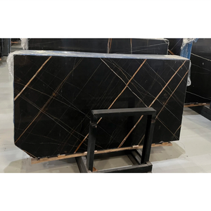 Losas de Mármol Natural Negro y Dorado Lauren al por Mayor, Cubiertas Modernas para Mesas de Comedor, Mesas de Centro, Escaleras, Pasillos, Paredes de Alta Gama - Product Image 4