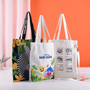 Bolsa de Lona Mediana Ecológica con Logotipo Personalizado Flying Whale, con Cremallera, Correa para el Hombro, Asa Larga, Reutilizable para Compras y Regalos - Product Image 4