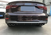 Diffuseur arrière de haute qualité avec tuyau d'échappement pour Audi A3 S3 berline et hayon 2014-2019