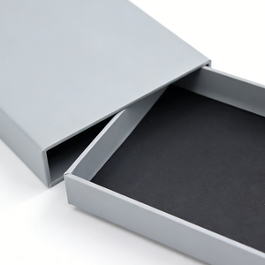 Gift Cardboard Box with Ribbon Bow for Tie <strong>Watch</strong> Necklace and Ring Packaging with Velvet Insert Paper Cardboard Box - Product Image 2