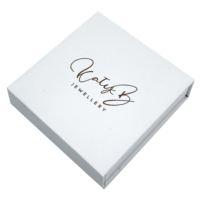 Boîte à bijoux blanche de luxe, emballage personnalisé avec logo, pour bague, collier, bracelet, boucles d'oreilles, emballage en papier pour bijoux, pour expédition et présentation