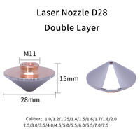 Cabezal de corte de boquilla láser de doble capa de fibra 4,5 5,0 de doble capa para máquina láser-nueva condición