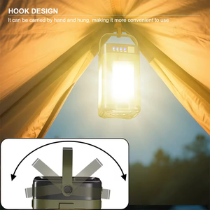 <b>Solar</b> <b>Powered</b> LED Camping <b>Lantern</b> with Foldable Panels and Lithium Battery IP65 Waterproof Outdoor Light 5000K Daylight - Product Image 6