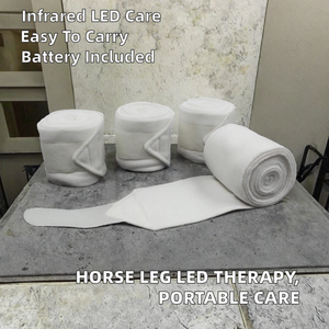 2026 Portable Neoprene Horse Leg Hoof <b>Therapy</b> LED <b>Red</b> <b>Light</b> Infrared 660nm 850nm Built-In Battery Horse Care Including Knee - Product Image 2