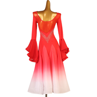 2023 élégant grande taille rouge danse de salon Costume louange et culte robe pour Matric Dance