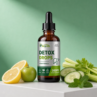 Formule à base de plantes naturelles OEM – Gouttes liquides pour le nettoyage et la détoxification du côlon 60 ml – Compléments pour la santé du foie favorisant l'amélioration de la digestion