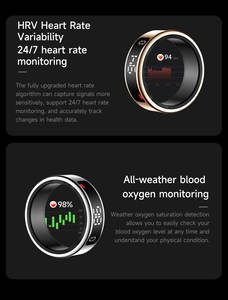 Halka 5 APP kontrol GPS kalp hızı izci IP68 su geçirmez uzun dayanıklılık ömrü manyetik dijital alaşım akıllı yüzük - Product Image 3