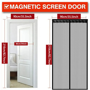 Moustiquaire magnétique Aodu pour porte, auto-fermante, sans perçage, rideau en maille anti-insectes pour porte coulissante et patio, vente en gros usine - Product Image 5