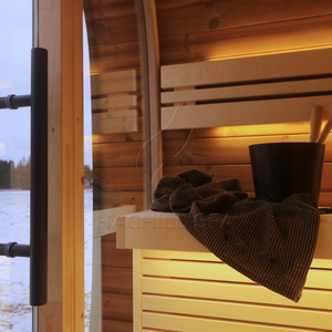 Hachillspa Sauna d'extérieur pour 4 à 6 personnes avec bains à remous au feu de bois et accessoires de sauna - Product Image 6