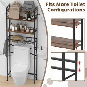 Estante de Almacenamiento para Inodoro de Diseño Moderno y Ecológico, de 4 Niveles Ajustables, Independiente, Organizador de Baño, Ahorro de Espacio - Product Image 2