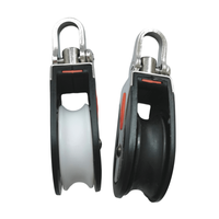 Poulie simple en acier inoxydable avec manille pivotante, quincaillerie de montage pour voile de bateau marin