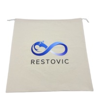 Sacs en coton réutilisables avec cordon de serrage 50x50cm, housse anti-poussière pour coussin, sacs d'emballage pour oreillers avec logo personnalisé
