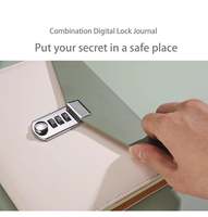 Vente en gros carnet de notes avec cadenas personnalisé Journal d'affaires Journal en cuir souple journal intime rechargeable avec cadenas codé