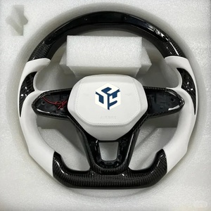 Volante Deportivo LED de Fibra de Carbono Forjado Personalizado para Volkswagen ID7 <span class=keywords><strong>ID3</strong></span> VW MK8 Touareg Golf GTI R, Accesorios Interiores para Automóviles - Product Image 1