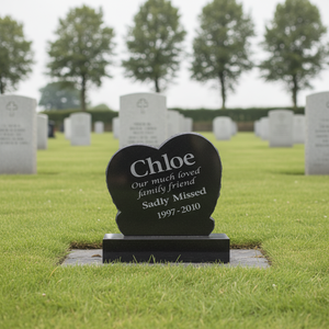 Высококачественный черный гранитный надгробный памятник для домашних животных на заказ, в европейском стиле, с изогнутой поверхностью - Product Image 3