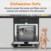 Fontaine à eau portable pour animaux de compagnie ChongxinIOT 7L en acier inoxydable, distributeur d'eau automatique pour chat et chien, bouteille filtrée ultra-silencieuse