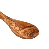 Vente Flash : Cuillère de Service ArtisRaw Faite à la Main en Bois d'Olivier Brun, Écologique, de Qualité Supérieure, pour Cuisine et Restaurant