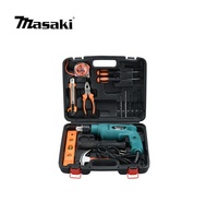 Ensemble de perceuse électrique à cordon durable, perceuse à percussion et meuleuse d'angle, kits d'outils en gros avec personnalisation OEM