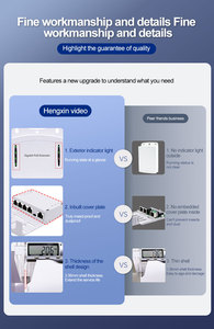 5 cổng ngoài trời không thấm nước PoE <span class=keywords><strong>Extender</strong></span> 1000Mbps cắm chơi DC44 57V treo tường chuyển đổi mạng cho NVR IP Camera CCTV hệ thống - Product Image 3