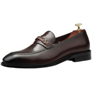 Nuevos Zapatos Formales de Negocios para Hombre, de Cuero, Impermeables, Transpirables, Antideslizantes, Duraderos, Estilo Británico, Modernos, para el Trabajo Diario - Product Image 2