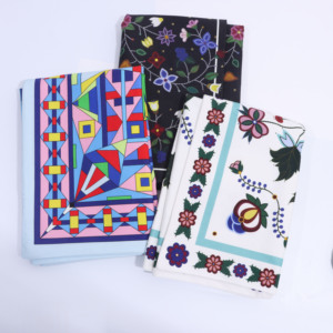 Shoshom — serviettes à thé avec tissu numérique coloré, serviettes de cuisine 100% coton, tissu Floral personnalisé - Product Image 6