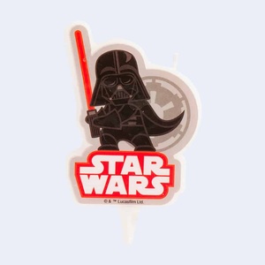 Bougie d'anniversaire Star Wars Darth Vader 7,5 cm, sachet de 2 pièces - Product Image 1