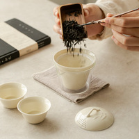 Ensemble de thé compact de voyage, une théière, deux tasses, sac de rangement, ensemble de thé Kung Fu portable pour l'extérieur, tasses en céramique à infusion rapide, nouveau style chinois