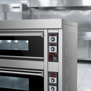<span class=keywords><strong>Four</strong></span> à sole électrique à trois niveaux <span class=keywords><strong>et</strong></span> six plateaux, à commande par cadran, avec porte vitrée, haute efficacité, pour boulangerie - Product Image 2