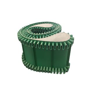 PVC pu oluklu yan duvar gıda sınıfı eğimli konveyör bant ile doldurma ve cleat - Product Image 1