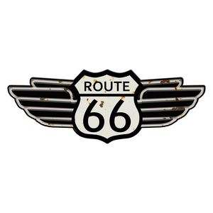 Insegna in Metallo Retrò con Goffratura Route 66, Insegna Storica Vintage Route 66 per Garage, Bar, Man Cave - Product Image 6