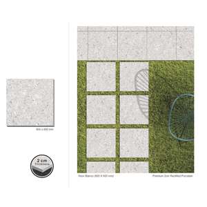 Baldosas de porcelana decorativas beige de doble carga para exterior 600x600mm - Product Image 2