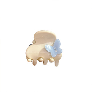 Kadınlar için küçük boy saf renk çiçek asetat saç pençe - Product Image 6