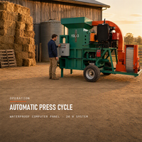 Broyeur et granulateur d'herbe monté sur tracteur, type traction, haute capacité, machine de fabrication de granulés d'aliments pour animaux pour pâturages et ranchs