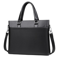 Nuevo Maletín de Negocios de PU para Hombre, Maletín de Gran Capacidad con Estampado en Relieve, Bolsa de Documentos Cruzada, Bolsa de Entrenamiento Corporativo, Impermeable y Resistente al Desgaste
