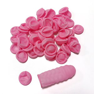 Maat Sml Poeder Gratis Roze Anti-Slip Vinger Cover Anti Statische Esd Latex Vinger Babybedjes - Product Image 4
