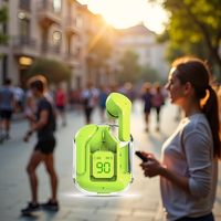 Auriculares inalámbricos Air31 TWS, auriculares transparentes en la oreja, ENC auriculares deportivos, pantalla Digital de potencia LED, auriculares con sonido estéreo