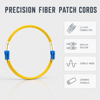 Kabel Patch Cord Fiber Optik LC ke LC UPC Single Mode Duplex 9/125um Konektor Kabel Jumper Jaringan Optik FTTH Grosir