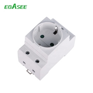 <span class=keywords><strong>Enchufe</strong></span> Schuko Tipo Alemán EBASEE EBSA3 con Toma Modular para Riel <span class=keywords><strong>DIN</strong></span>, 250V 25A, Protección IP20, CE - Product Image 4