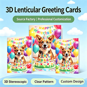 Cartes de vœux lenticulaires 3D personnalisées à effet de bascule, cartes de vœux de haute qualité avec images lenticulaires pour cadeaux de fêtes - Product Image 1