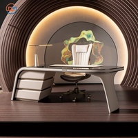 2024 nouveau haut de gamme en bois massif Beige Table moderne de luxe exécutif bureau italien Table de bureau à domicile pour le bureau à domicile