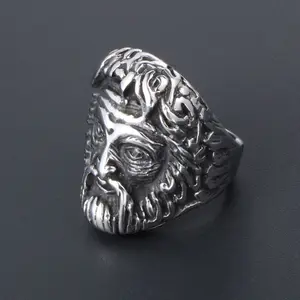 American Gothic punk ring Indian Chief overbea Stainless Steel SA459